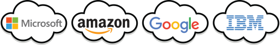 Amazon, Microsoft, Google & IBM Clouds